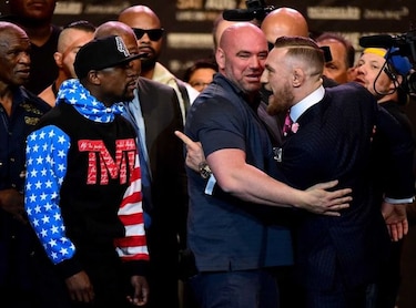 Mayweather y McGregor se ven cara a cara