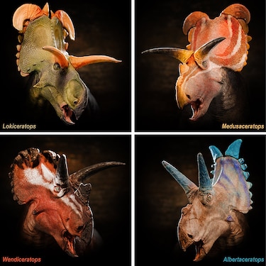 Una nueva especie de dinosaurio herbívoro con cuernos gigantes