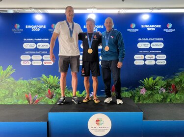 Gustavo Harper gana plata y bronce en el Mundial de Natación Máster Singapur 