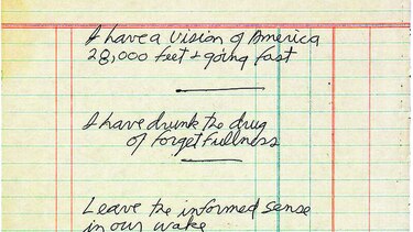 Subastan en línea un poema de Jim Morrison