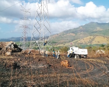 Poda vegetal evitó apagón por incendio causado en herbazal