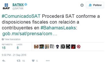 México investigará a 400 empresas y a nacionales por posible evasión fiscal a través de Bahamas