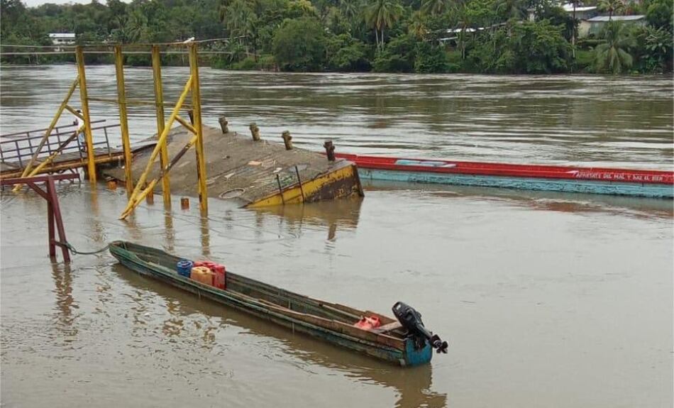Estructura del puerto de Yaviza, en Darién, queda inhabilitada por crecidas de los ríos