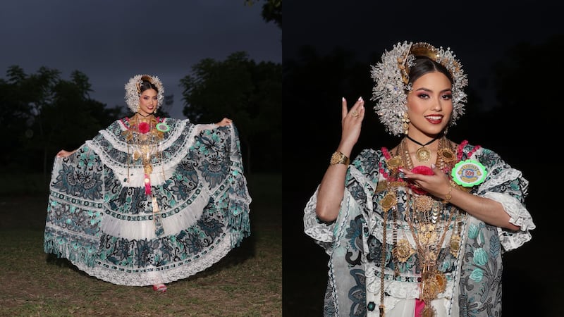 Ana Isabel Carrizo, reina de Calle Arriba de Las Tablas 2026, gana la Medalla Margarita Lozano en el Festival Nacional de la Pollera 