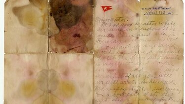 Subastan carta escrita antes de que el Titanic se hundiera