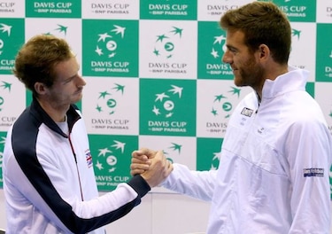 Murray y Del Potro abrirán eliminatoria de semifinales en la Copa Davis