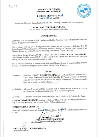 Cambios en la ATTT, Simón Henríquez es nombrado director encargado