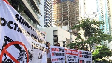 Protesta de residentes: 'No más megaproyectos en Punta Paitilla'