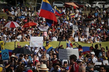 Venezolanos en Panamá piden una patria libre