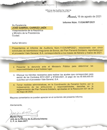 Gaby Carrizo no denunció anomalías con bonos ‘Panamá Solidario’