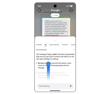 ‘Rodea para buscar’ de Google permitirá identificar mensajes de estafas