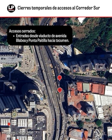 Suspenden trabajos y cierre temporal de accesos en el Corredor Sur; la vía estará libre este fin de semana
