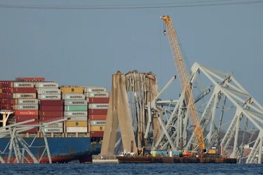 La grúa más grande de la costa este de Estados Unidos llega a Baltimore 