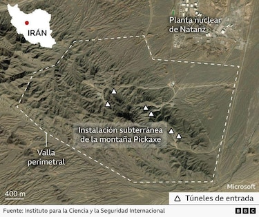 Qué es la montaña Pickaxe, la instalación secreta y fuertemente protegida de Irán que Trump ha prometido atacar ‘con dureza’