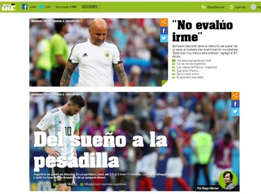 El desconsuelo se adueña de Argentina tras eliminación de su selección