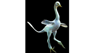 Dinosaurio, mezcla de pato, cocodrilo, avestruz y cisne