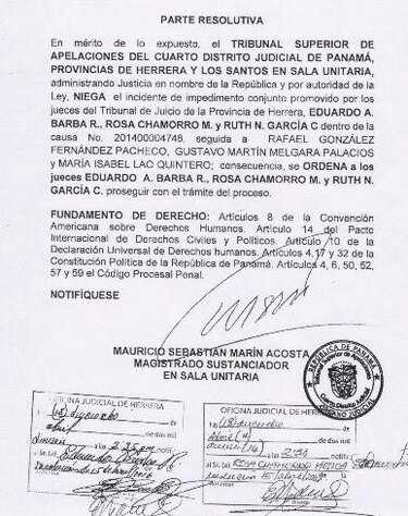 Niegan incidente de impedimento a jueces en el caso de Campos de Pesé