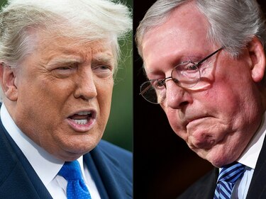 Trump insta a republicanos a echar a Mitch McConnell como su líder en el Senado