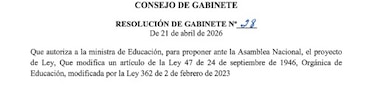 Gabinete autoriza a Meduca a modificar ley del 7% del PIB para educación