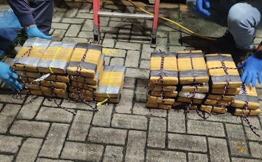 Decomisan 34 paquetes con droga en contenedor en puerto de Colón
