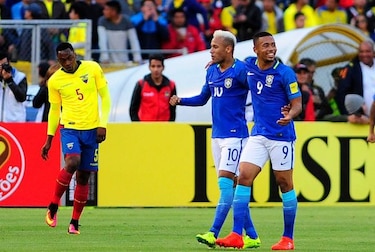 Brasil golea 3-0 a Ecuador en Quito