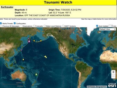 Estados Unidos emite alerta de tsunami en Hawái y partes de Alaska por sismo en la península rusa de Kamchatka