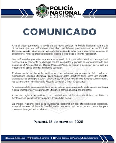 Tensión en operativo policial en San Miguelito: ocupante usó a menores como escudo, afirma la Policía