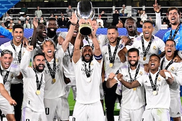 Real Madrid vence 2-0 al Eintracht y logra su quinta Supercopa de Europa