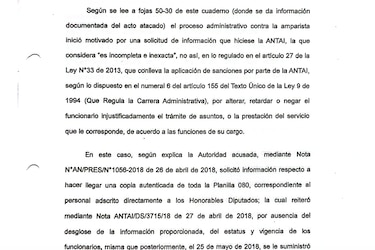 ‘En temas de Asamblea, no tengo competencia’, la respuesta de la directora de Antai para no monitorear las planillas de los diputados