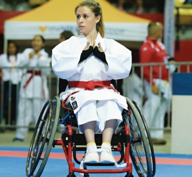 Campeona del karate inclusivo