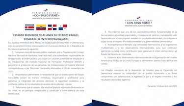 Panamá reitera llamado a respetar la voluntad popular en elecciones hondureñas