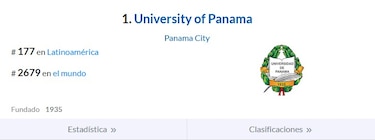 Universidad de Panamá, UTP y USMA: así se posicionan en el ranking EduRank 2026