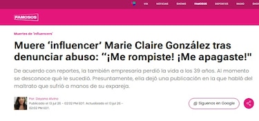 Marie Claire: Muerte de influencer panameña da la vuelta al mundo y ocupa titulares en medios internacionales