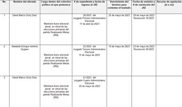El Tribunal Electoral le revocó el fuero penal electoral a David Ochy