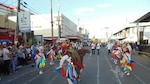 Vistoso desfile folclórico y de carretas en la ciudad de Santiago