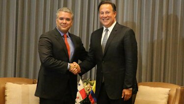 Juan Carlos Varela e Iván Duque hablan de seguridad, comercio y turismo