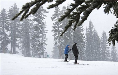 Tormenta invernal cubre de blanco la Sierra Nevada