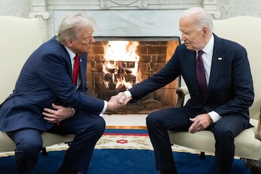 Biden inicia su reunión con Trump felicitándolo por su victoria en las elecciones