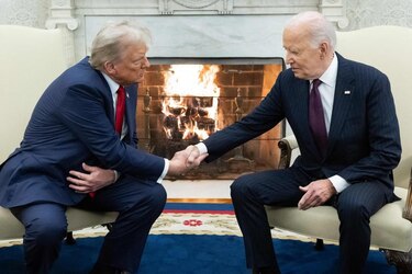 Biden inicia su reunión con Trump felicitándolo por su victoria en las elecciones