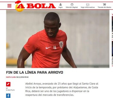 Vinculan al panameño Adbiel Arroyo con equipo marroquí