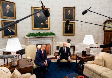 Trump llega a Washington para reunirse con Biden en la Casa Blanca e iniciar transición