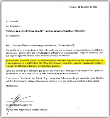 Corcione se abstiene de toma de decisiones en directiva de la ACP