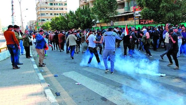 Protestas en Bagdad terminan en enfrentamientos