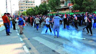 Protestas en Bagdad terminan en enfrentamientos
