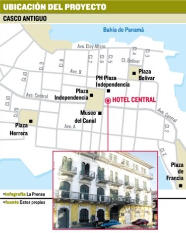 Autoridades paralizan las obras en el hotel Central
