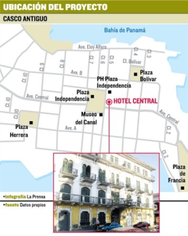 Autoridades paralizan las obras en el hotel Central