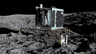Philae cumple un año posado en un cometa