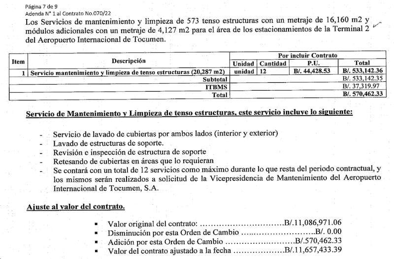 Una adenda de más de medio millón de dólares al contrato de limpieza de Hombres de Blanco fue concedida por el hoy exgerente de AITSA, Raffoul Arab.