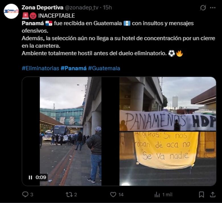 Defensor del Pueblo exige a Guatemala condenar agresiones contra la selección de Panamá