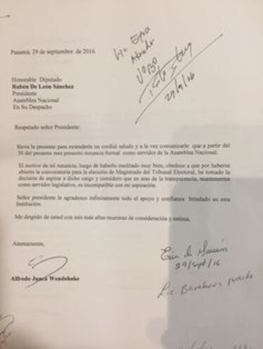 Alfredo Juncá, candidato del Panameñista al Tribunal Electoral, tiene deuda con la Asamblea